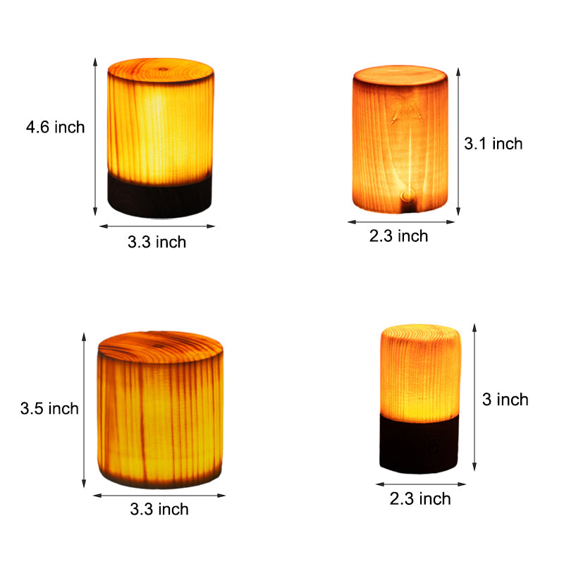 Stílusos LED Asztali Lámpa – WoodGlow