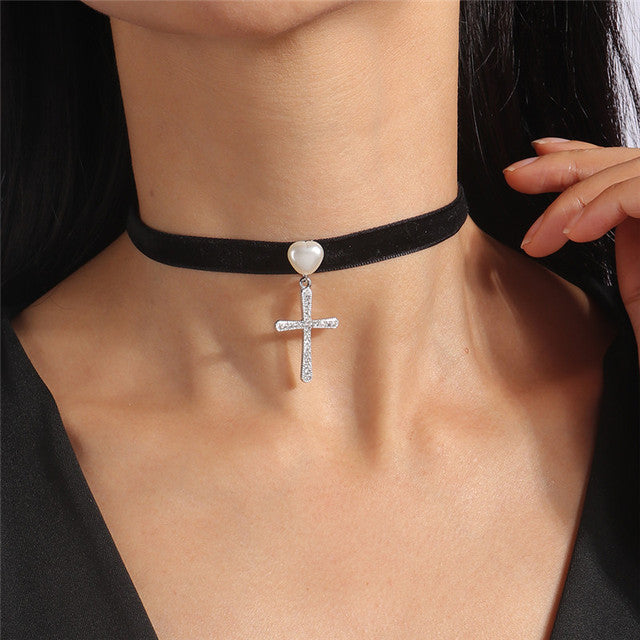 Királyi kerek | Bársony nyaklánc choker