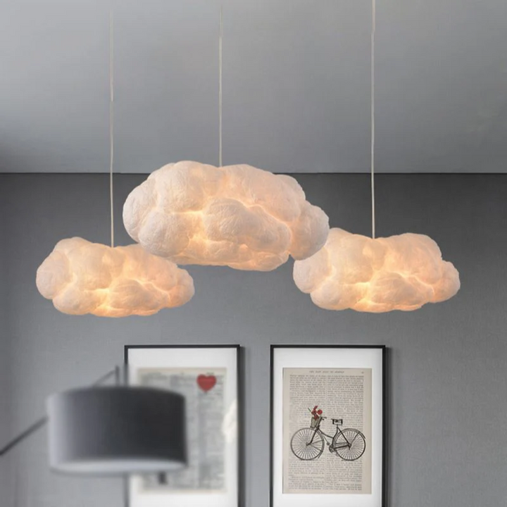 Design Felhő LED Függőlámpa Fehér PVC/Pamut - Nimbus