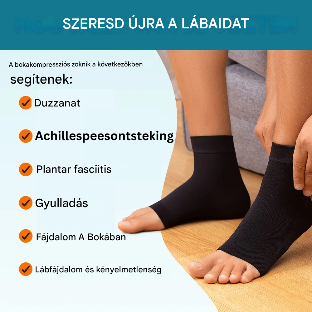 Kompressziós bokas zokni neuropátiához - AnkleSupport Pro