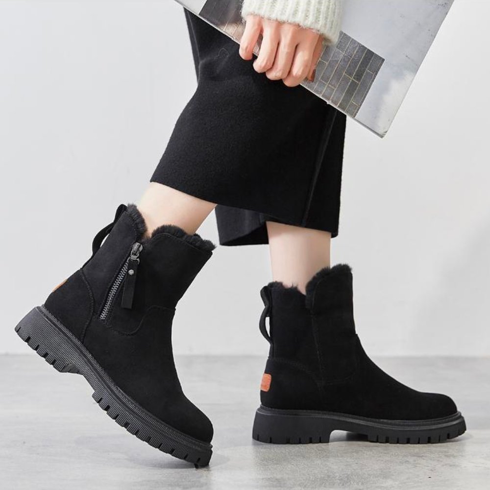 CozyStride Boot | Bélelt téli csizmák cipzárral