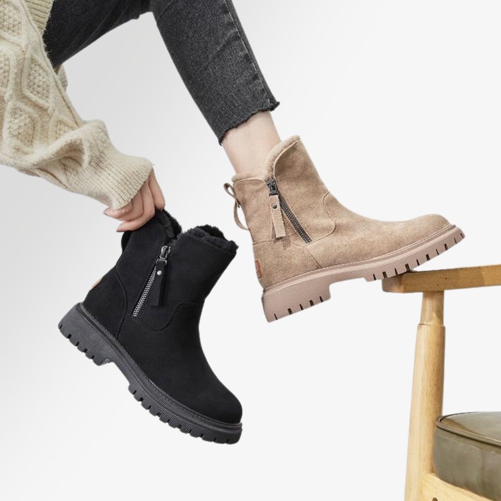 CozyStride Boot | Bélelt téli csizmák cipzárral